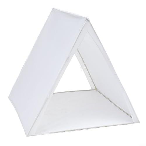 Tienda de campaña plegable reforzada para interiores, niños, jugar, dibujar, leer y descansar, actividades de descanso, diseño ligero y portátil (blanco)