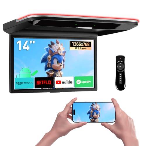XTRONS Reproductor de techo de coche Android de 14 pulgadas, 2+32 GB