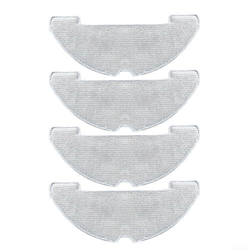 Paquete de 4 paños de repuesto para aspiradora robot VONKO S6 Pro, almohadillas de limpieza de microfibra, toallas lavables y húmedas para pelo de mascotas y cuidado amigable del suelo