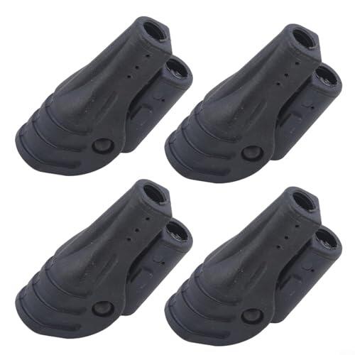 BEAZOOM Conector de junta de poste de tienda de campaña, 4 piezas, funda plegable para tubos de 8.5, 9.5, 11 mm de diámetro interior, kit de reparación de toldos de cenador de camping, negro (8.5 mm)