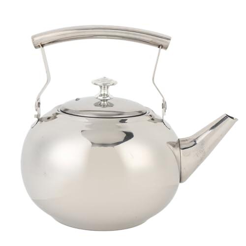 Pssopp Tetera para Estufa, Tetera, con Silbido, Filtro Fino, Tapa Segura para Estufa de Gas, Llama Abierta, Camping (1.5L/1500ml)