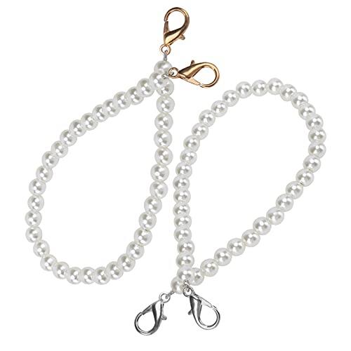 Haofy Correa de Hombro Desmontable de Cadena de Bolsa de Plástico de Metal para Bolsos Carteras, Bolsos de Mensajero Plateado Dorado 2 Piezas (plástico, metal)