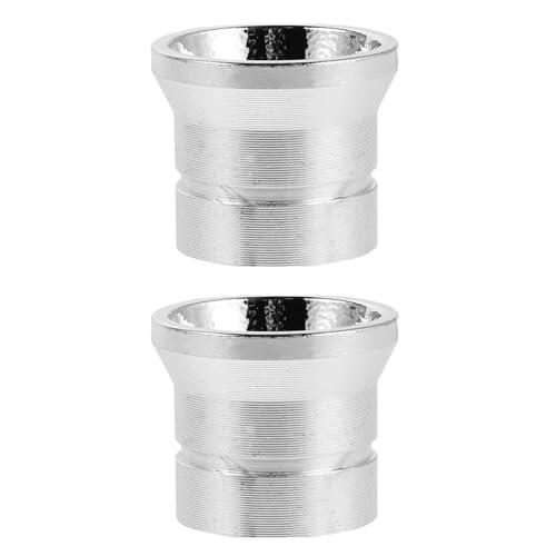 Healeved 2 Piezas Linterna de Alta Potencia para Camping y Emergencias Copa Reflectora de Aleación de Aluminio Ligera y Alta Reflectividad Color Plata