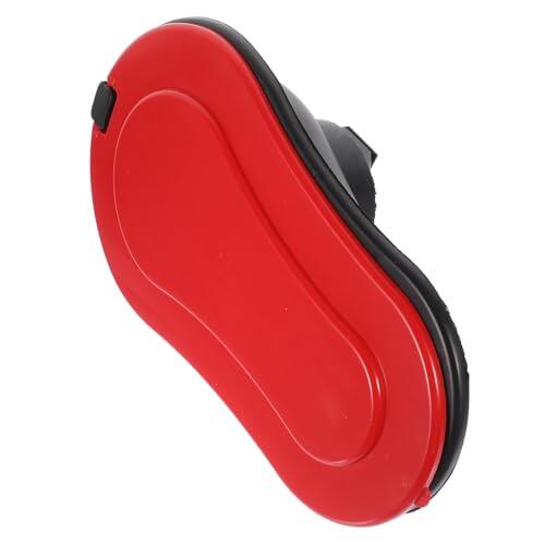 COOPHYA Inodoro Portátil para Construcción y Camping, Diseño de Cuclillas con Tapa Antiolor, Color Oscuro con Rojo, Fácil Transporte y Uso al Aire Libre, Baño Provisional para Senderismo