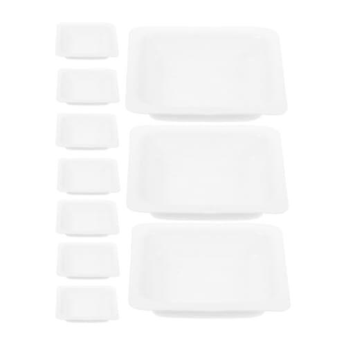 GALPADA Platos de Pesaje Portátiles para Laboratorio 10 Bandejas Plásticas 100 Ml para Pesar Líquidos y Polvos en Análisis de Laboratorio