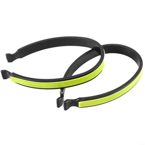 Nexbrill Juego de clips reflectantes para pantalones de bicicleta, paquete de 2 o 4 bandas elásticas para tobillo con revestimiento de PVC para seguridad de ciclismo, apto para hombres y mujeres