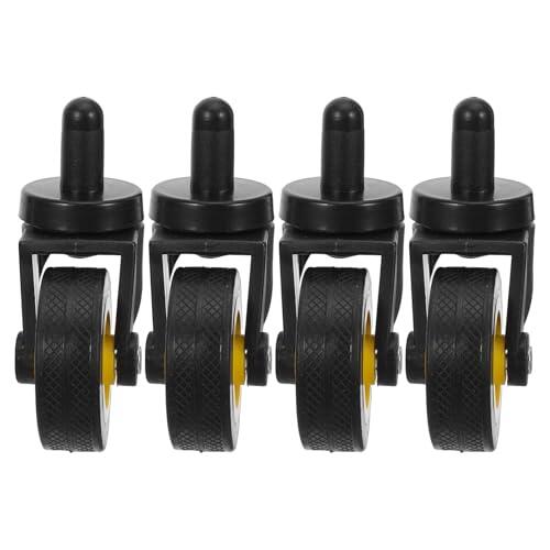 TINEASUR Kit de 4 Ruedas Giratorias de Plástico para Carro de Limpieza y Muebles Fácil Instalación y Amplia Compatibilidad para Oficina y Cocina