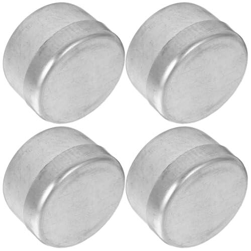 CLISPEED Caja Redonda de Aluminio para Muestreo y Pesaje de Suelo, 4 Piezas, con Tapa, Diseño Resistente y Fácil Manejo para Uso en Laboratorio y Campo