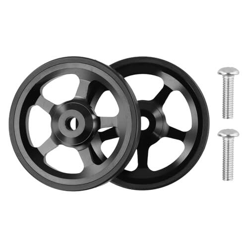 Helilyco Ruedas plegables de aleación de aluminio de 60 mm con rodamientos integrados para Brompton compatible con 3Sixty