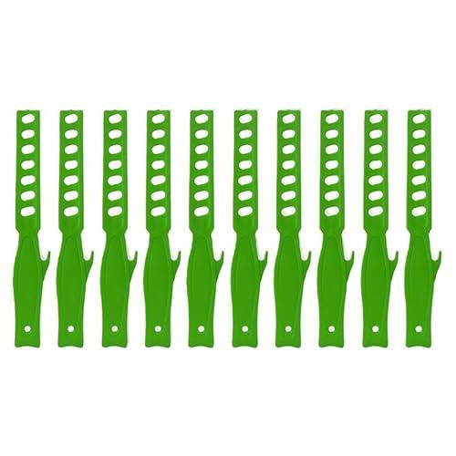 FACAIIO Paquete de 10 agitadores de pintura verde, varillas mezcladoras de plástico, reutilizables, resinas epoxi, emulsiones acrílicas con abrelatas para material de polipropileno