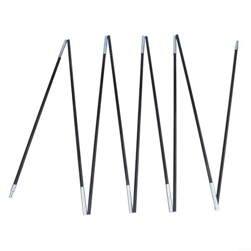 Juego de postes de fibra de vidrio para reparación de tienda de campaña con construcción resistente y ligera, color negro, varios tamaños para tiendas de campaña de 1 a 4 personas, toldo de caza y