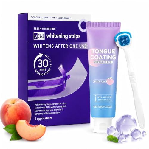 Raspador de Lengua Kit – Limpiador Lengua + Gel Lingual 50g + Blanqueadoras