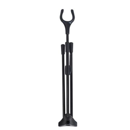 Auratrove Soporte de arco plegable, soporte de trípode portátil para caza de arco largo recurvo, soporte estable de fibra de vidrio con base triangular