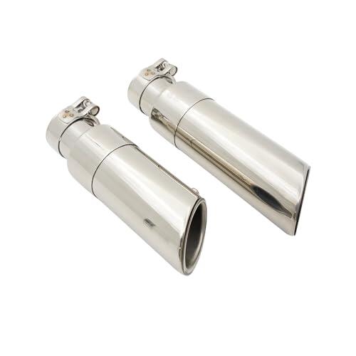 Cubre escape moto Ajuste para Indian Scout Bobber 60 Rogue 20th 2015-2023, silenciador corto, tubo, sección de punta trasera, sistema de escape(Chrome)
