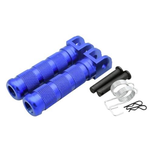 Pedal trasero de aluminio CNC para motocicleta, Compatible con CB650F Dax Monkey Z125 ATV Bike(Blue)