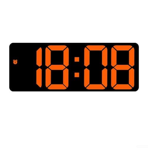 Reloj digital controlado por voz con pantalla grande vibrante para una fácil visualización de día o noche, incluye alarma de calendario de visualización de temperatura y función de atenuación