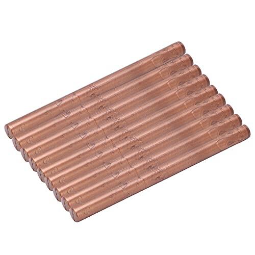 Ausla Elegantes Barras de Cera para Sellar Cera, Juego de Recarga de Pistola de Pegamento de Premium, Paquete de 10, 3,9 X 0,2 Pulgadas, Resistente a Roturas, Fácil de Derretir, para Sobres, (Color