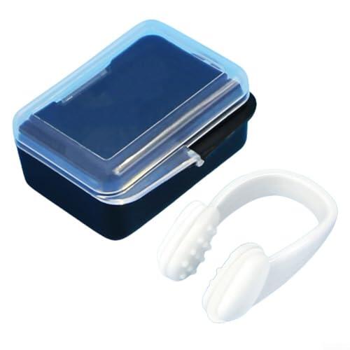 Clip de nariz de silicona suave para buceo, deportes acuáticos, reutilizable, protección cómoda para evitar la entrada de agua para adultos y niños, varios colores (blanco)