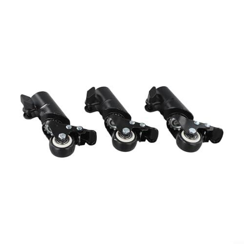 KiraKira 3 piezas de ruedas giratorias silenciosas Trípode para altavoces en forma de L, rodillos de soporte de metal de 30 kg de capacidad, deslizadores de movimiento suave, monitores de estudio