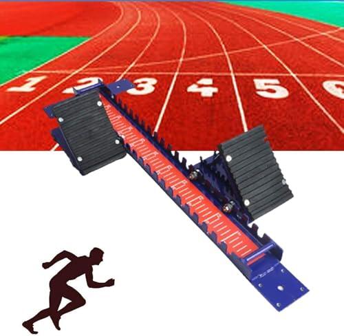 Bloques de inicio de pista y campo con pasos altos para competiciones escolares o entrenamiento de equipos deportivos