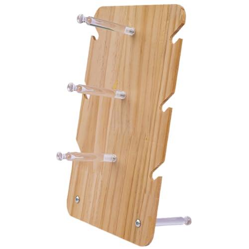 TEMPNAP Soporte para Gafas de Madera Natural, Expositor para 3 Gafas de Sol, Organizador para Escritorio, Accesorio para Tienda y Hogar, Estante Decorativo Multifuncional