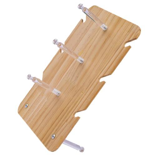 BATHVEVE Soporte de Gafas de Sol de Madera Natural para 3 Pares, Organizador Multifuncional para Gafas, Joyas y Accesorios, Adorno Práctico para Mesa y Hogar