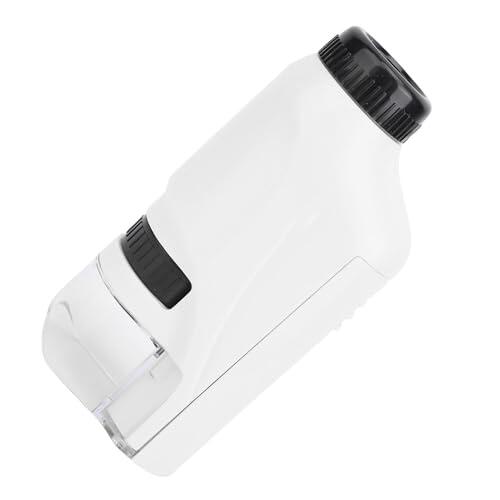 Jelquix Microscopio Portátil, Mini Microscopio de Mano con Luz LED Ajustable, Diseño Liviano para Jóvenes Científicos y Entusiastas de la Naturaleza