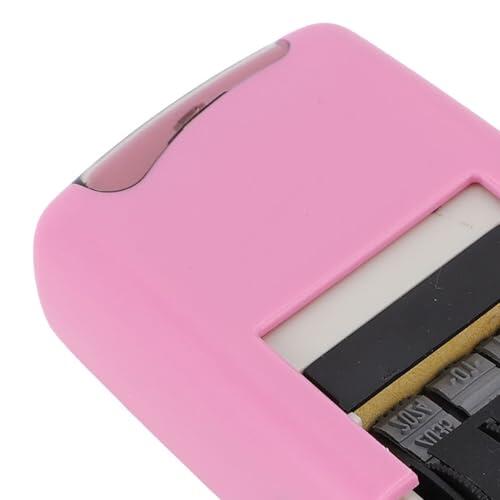 TIKATARER Estampador de Fecha en Inglés, Estampador de Números Ajustable, Herramienta de Sello Transparente Autoentintado sin Manchas de 25x2,8 Mm, Ideal para el Hogar, la Oficina, Documentos y