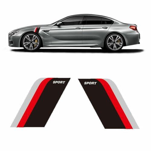 BildeeMait Paquete de 2 calcomanías de coche para guardabarros de puerta, calcomanía gráfica de PVC brillante para puerta, 55 x 97 pulgadas, ajuste izquierdo y derecho