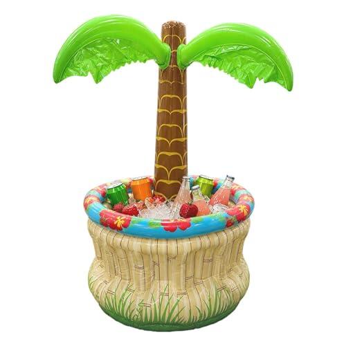 Flotante Piscina Contenedor De Hielo En Material PVC con Forma De Palmera