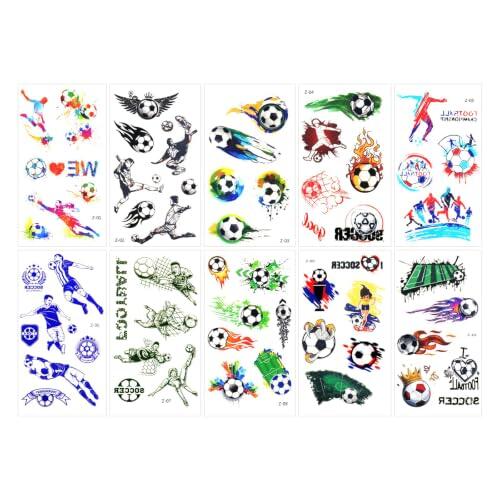 Pegatinas de Fútbol, Juego de 10 Pegatinas para Aficionados al Fútbol
