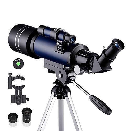 KKXXYQFC Monoculares para Adultos de Alta Potencia, telescopio astronómico Telescopio Refractor de 70 mm Observación de la Luna para Adultos Principiantes en astronomía Lente 16X 67X con binoculares