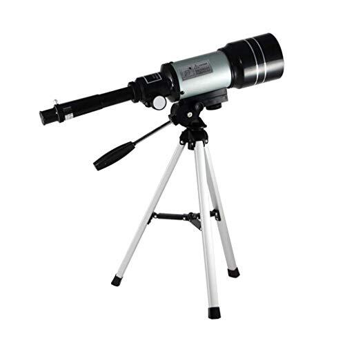 LYGXWJFC Monoculares para adultos de alta potencia, telescopio astronómico, telescopio refractor con zoom 150X de 300/70 mm para principiantes en astronomía, kit de telescopio de viaje con binoculares