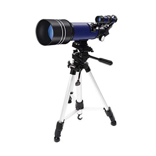 KKXXYQFC Monoculares para Adultos de Alta Potencia, telescopio de 70 mm de Apertura y Distancia Focal de 400 mm, telescopio con trípode Ajustable y buscador, Refractor 16X y 66X para Principiantes y