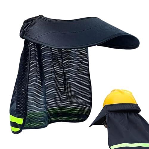 Protector Solar para Casco De Seguridad Y Nucas, 33x50cm Parassol para Duro Seguriidad Protector Solar para Obra Cuello, Visera Solars para Casco Banda Reflectante Adjunto para Construcción