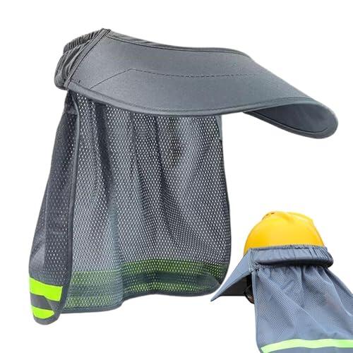 Protector Solar para Casco De Seguridad Y Nucas, 33x50cm Parassol para Duro Seguriidad Protector Solar para Obra Cuello, Visera Solars para Casco Banda Reflectante Adjunto para Construcción