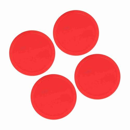 Akozon 4 Discos de Hockey de Plástico Reemplazables para Equipos de Juegos de Mesa y Ligeros para Niños y Adultos, Accesorios para Salas de Juegos Salas de en Casa (Grande (82 mm))