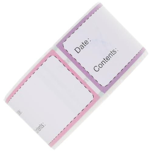 EXCEART Etiquetas Autoadhesivas para Congeladores y Despensa, Papel Escribible y Reemplazable, 250 Etiquetas por Rollo para Organizar Alimentos y Frascos