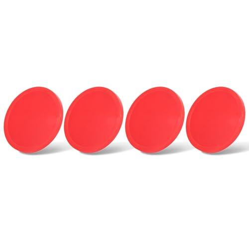 Akozon 4 Discos de Hockey de Plástico Reemplazables para Equipos de Juegos de Mesa y Ligeros para Niños y Adultos, Accesorios para Salas de Juegos Salas de en Casa (Pequeño (63 mm))