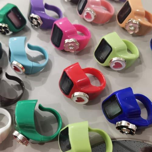 JoyousMall Para mini contador electrónico de dedos, para fácil de usar para todos, para dedos tipo anillo que brillan en la oscuridad