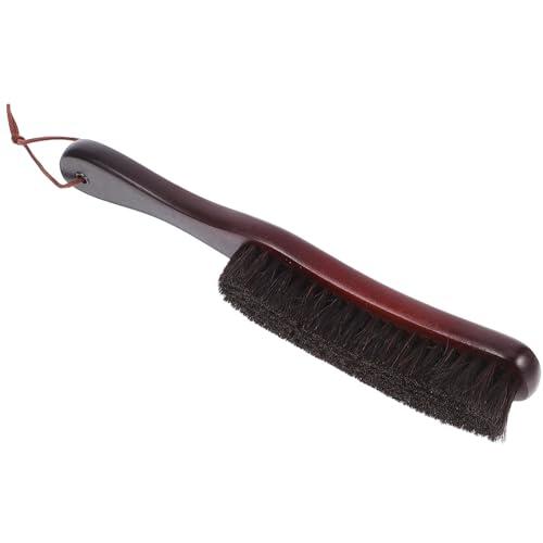 STOBAZA Cepillo de Madera para Polvo Cerdas de Caballo, Multifuncional y Resistente, Adecuado para Limpiar Ropa y Interiores de Coche Hogar