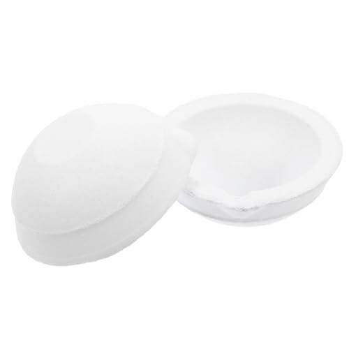 BESTOMZ Platos de Evaporación Juego de 2 Gran Superficie Resistentes al Calor Redondos de Cuarzo Blanco para Laboratorio y Escuela