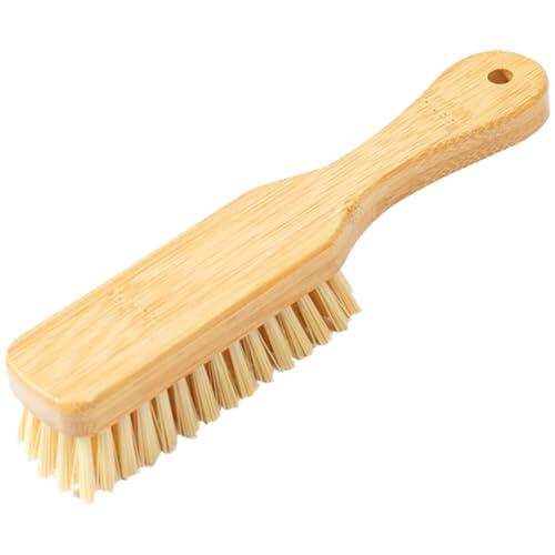 BildeeMait Cepillo multiusos de madera para fregar, cerdas de PET suaves, diseño de almacenamiento para zapatos, prendas de vestir, superficies