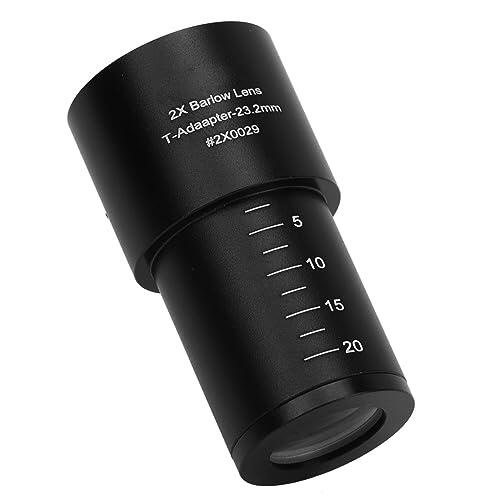 Vistreck Lente Ocular Multiplicadora 2X para Microscopios Biológicos de 23,2 Mm - Cuerpo de Aleación Aluminio para una Observación Mejorada