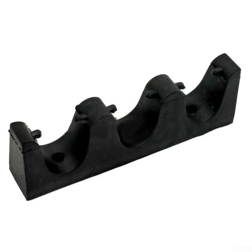 Soporte para tacos de billar, soporte de pared de 3 agujeros, soporte de goma para tacos de billar, soporte de almacenamiento para palos de hockey de escalada, color negro