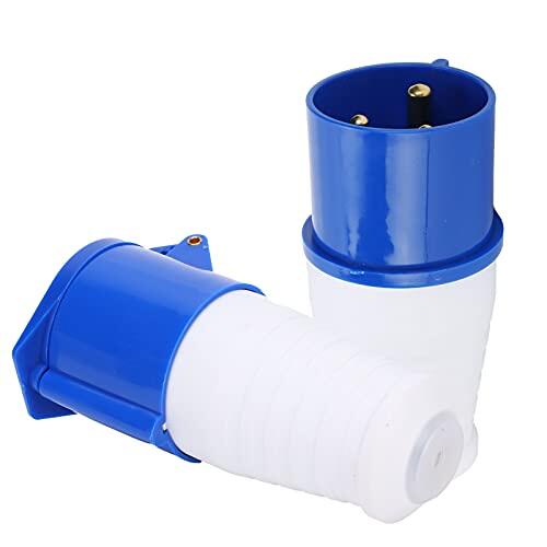 Vistreck Juego de Conectores de Clavija Industriales Monofásicos 3 Pines, 2 uds., Impermeables, 32A, 220-250V, para Agricultura, Muelles y Plantas Energía