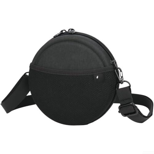 RiseNova Funda de transporte portátil para reproductor de CD de 6 pulgadas, organizador de carcasa dura de EVA a prueba de golpes con acolchado extraíble y correa para el hombro, bolsa de