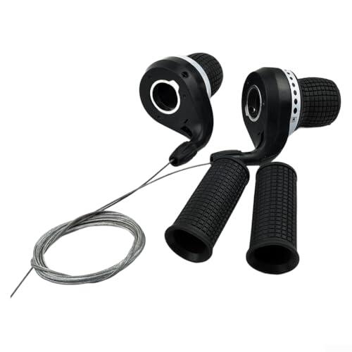 Palanca de cambios para manillar de bicicleta de 7 velocidades/21 velocidades, cambio suave y preciso, agarre ergonómico ABS, fácil de instalar con cables para ciclismo MTB