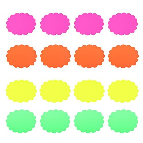 Artibetter Etiquetas en Forma de Explosión de de Precio Fluorescentes 40 Que Atraen Clientes y Destacan Promociones para Productos en Tiendas y Supermercados