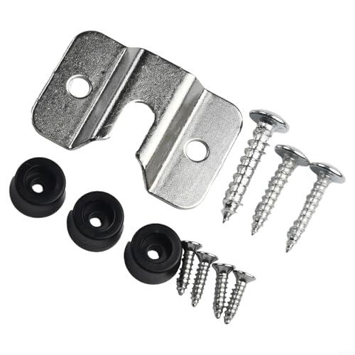 Soporte de pared de metal para diana con tornillos y almohadillas para colgar para tablero de dardos en tablero o gabinete, acabado plateado, kit de montaje seguro para sala de juegos interior